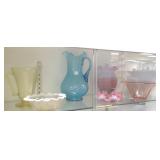 Group of opalescent & depression glass