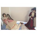 Group of 8 artist etc. porcelain dolls