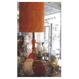 Group of assorted lamps, mod lamp, Victorian, etc