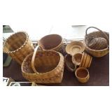 Large group woven baskets, Native American,