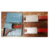 Marx toy gun, brass tag, Herters molds