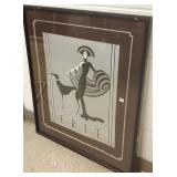 Framed Erte signed litho (As seen)