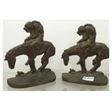 Pair brass Last Trail bookends