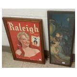 Framed ad & yard long print