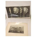 4 antique unframed engravings- J.J. Hill