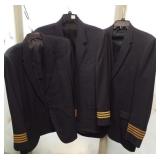 3 vintage Northwest Airlines pilots jackets
