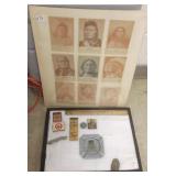 Group Native American postcards & case of