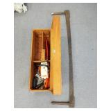 Husqvarna chainsaw in wooden box &