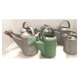 6 galvanized sprinkle water cans all w/roses 2