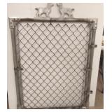 Garden metal gate w/ dog finials 32"x 41"