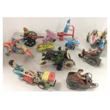 10 metal toys - windup, etc.