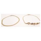 2 - 14k gold Jewelry bracelets - one set