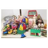 Group toys, games, figures, Coca Cola, etc.