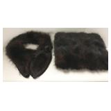 Vintage fur muff and collar