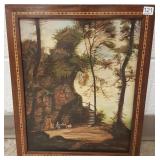 Antique oil on canvas in inlaid frame- 15" x 19"