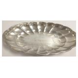 Sterling bowl with scallop designer- 15 troy oz.