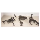 3 antique apple corers & cherry pitters
