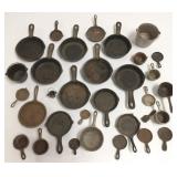 Group of salesman samples including cast iron