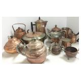 Group of assorted copperware, etc. including