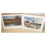 2 unframed signed Terry Redlin prints- Coloful