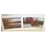2 unframed signed Redlin prints- Rusty Refuge 885/