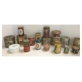 Group of advertising cartons & tins