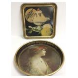 2 antique advertising trays- Christian Feigenspan
