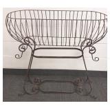 Wrought iron garden planter 12" x 34" x 37" high
