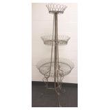 3 tier wrought iron plant stand - 28" widest x 70"