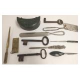 Group of keys, letter openers, etc.
