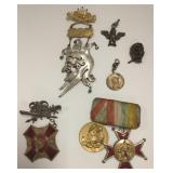 6 German medals & ribbons, etc- carnival, figural,