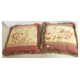 2 aubusson pillows (some fading)