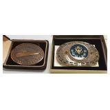 2 belt buckles including one U.S.S. Minneapolis