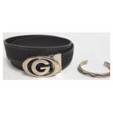 Sterling bracelet & designer style belt