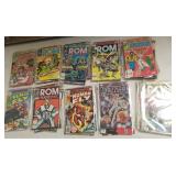 Approx. 70 Marvel comics including Rom #1,