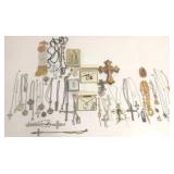 Group of religious medals, crosses, etc. - some