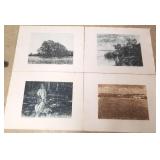 4 Herbert Fink pencil signed & numbered lithos -