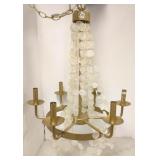 Hanging mica style chandelier