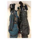 2 bags of golf clubs including Taylor Made,
