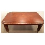Walnut Victorian style low table - 50" wide x