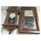 2 antique clocks (as seen)