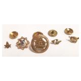 5 gold fraternal pins - some 10K & 14K - 5.7 grams