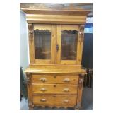 Victorian carved cabinet 82"H, 45"W, 20"D