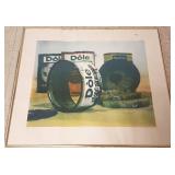 Framed pop art print signed Spohn 