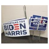 Group of Biden Harris yard signs