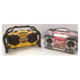 2 work radios including Milwaukee & DeWalt (as