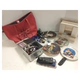 Group including sunglasses & 3 collector plates,
