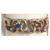 10K filigree rings set with stones - 2.6 grams -