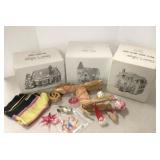 3 Dept. 56 Snow Villages & vintage Christmas