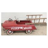 Murray metal fire engine pedal car with 2 wooden